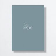 Elegant Photograph Wedding Invitations Dusty Blue Signature No Standard