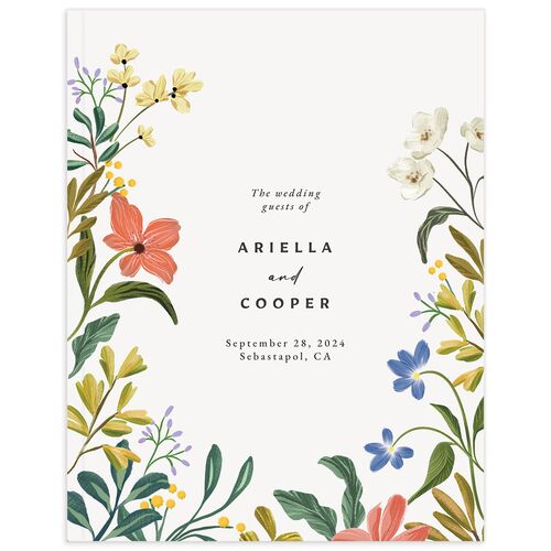 Vintage Garden Wedding Guest Book Rose Gold