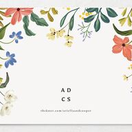 Vintage Garden Save The Date Cards Rose Gold Signature smooth No