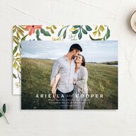 Vintage Garden Save The Date Cards Rose Gold Signature smooth No