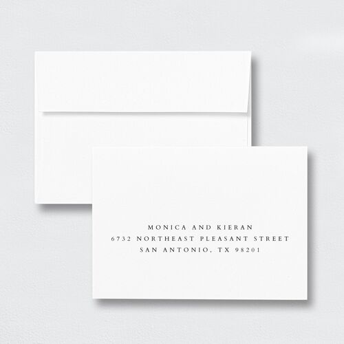 Romantic Laurel Wedding Response Card Standard Envelopes White Standard Burgundy Return Address Signature
