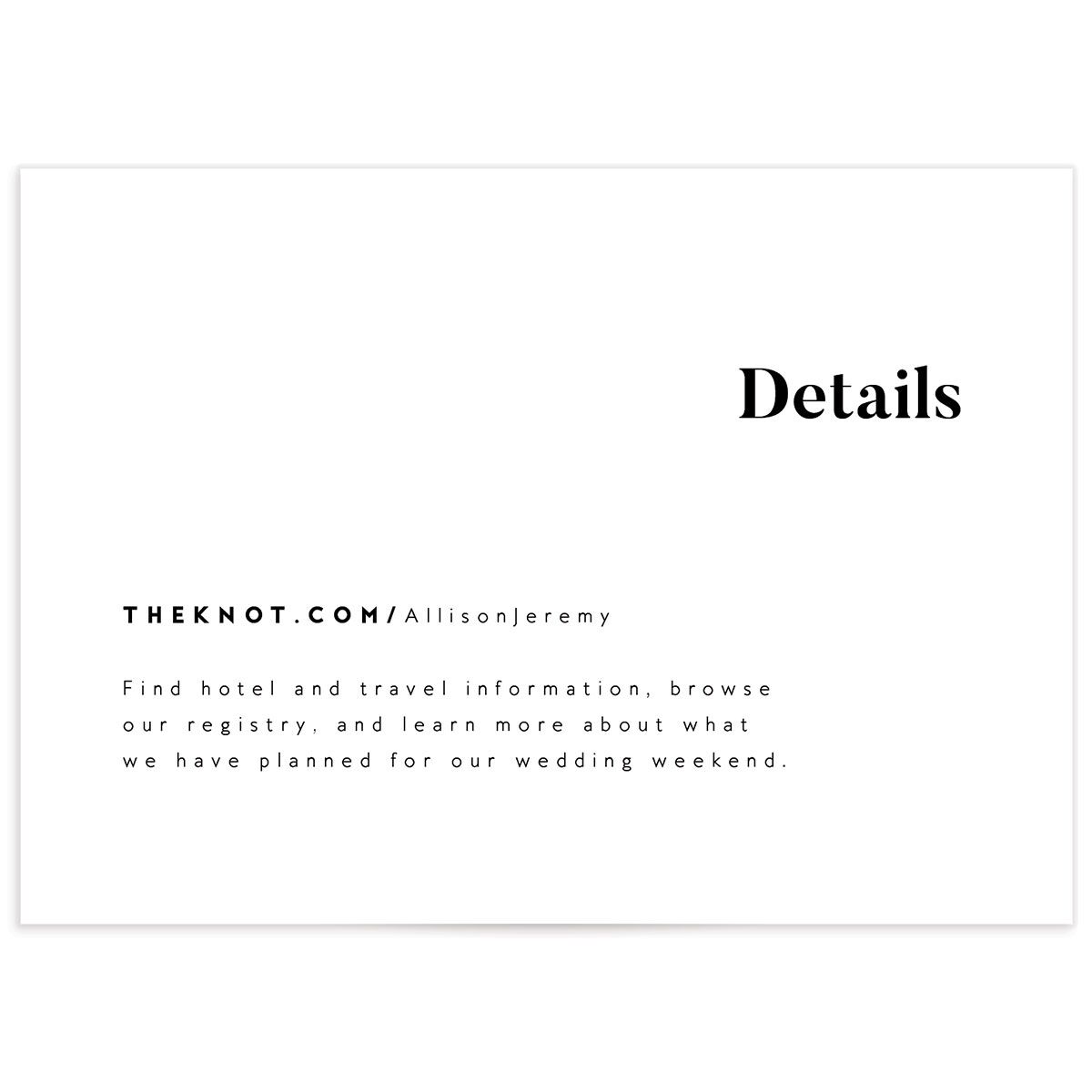 Minimal Photograph Wedding Enclosure Cards