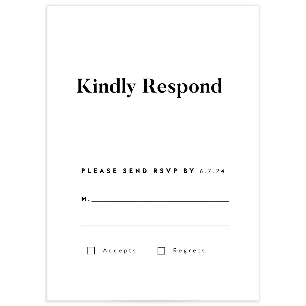 Minimal Photograph Wedding Response Cards — view 1