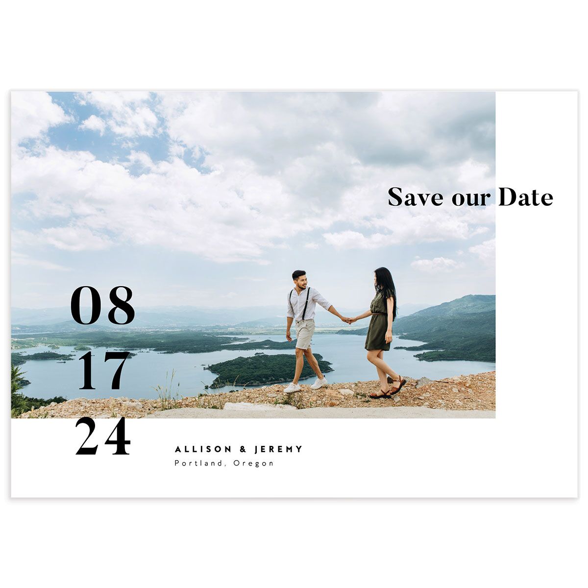 Minimal Photograph Save The Date Cards