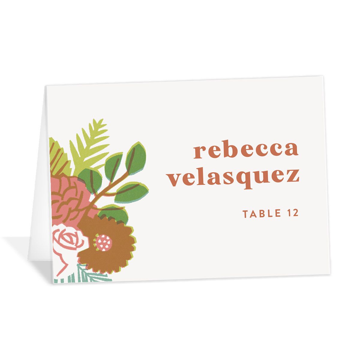 Retro Floral Place Cards