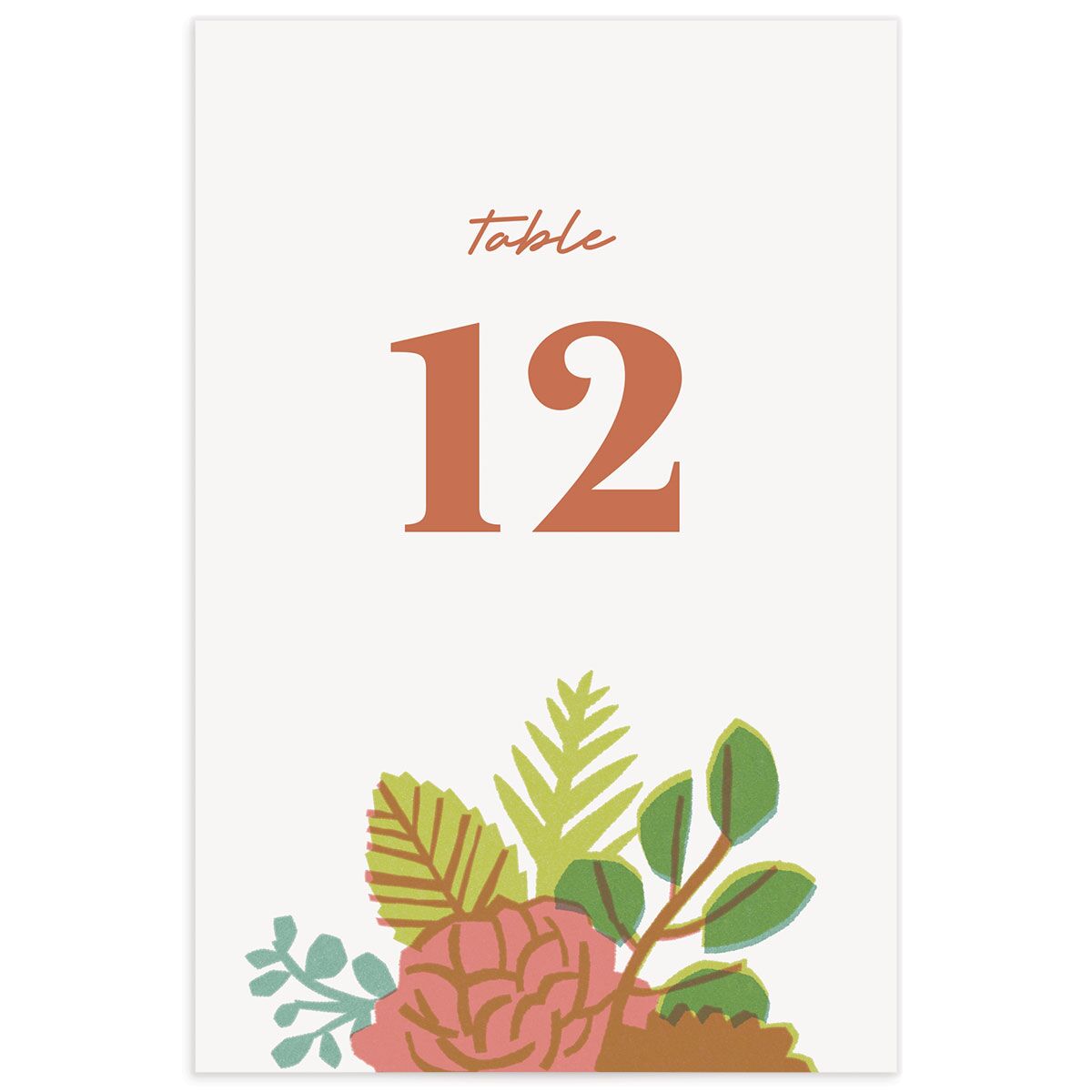 Retro Floral Table Numbers