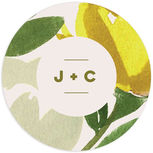 Modern Floral Wedding Stickers Scottish Green