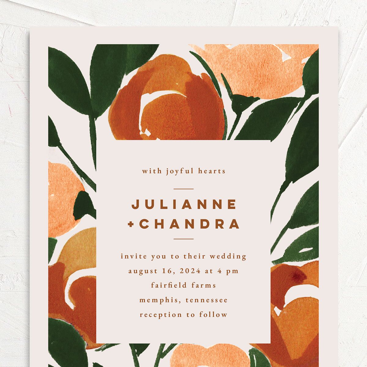 Modern Floral Wedding Invitations | The Knot