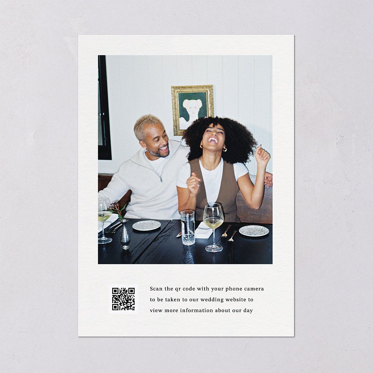 Elegant Minimalist Save the Date Cards Pure White Signature smooth Blank No Standard