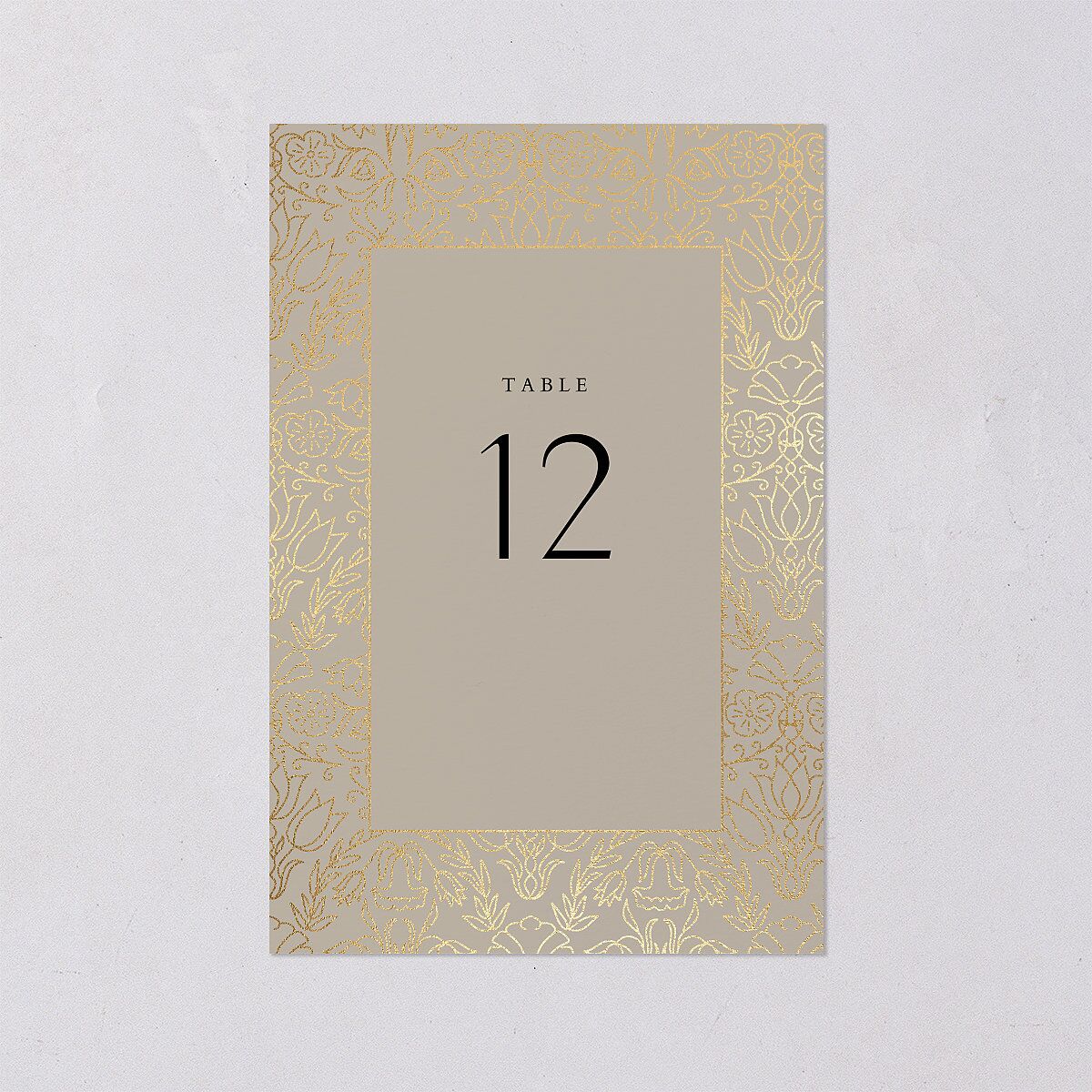 Ornate Regency Table Numbers Gold Taupe Signature