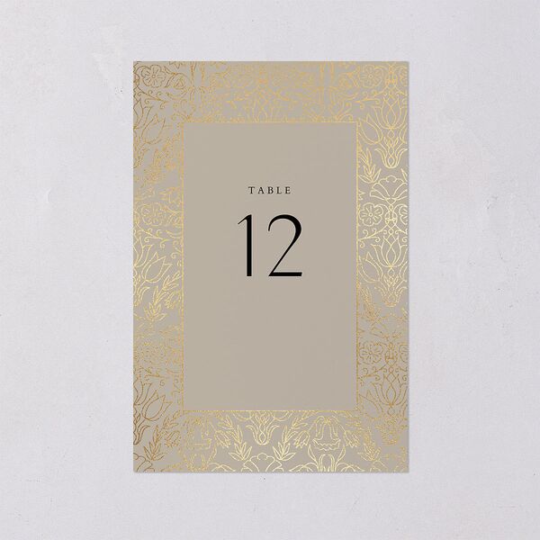 Ornate Regency Table Numbers Gold Taupe Signature