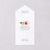 Vibrant Floral All-in-One Wedding Invitations Deep Claret Signature Light Both Recipient and Return Addresses