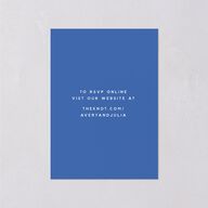 Hand Drawn Cake Wedding Response Cards French Blue Signature