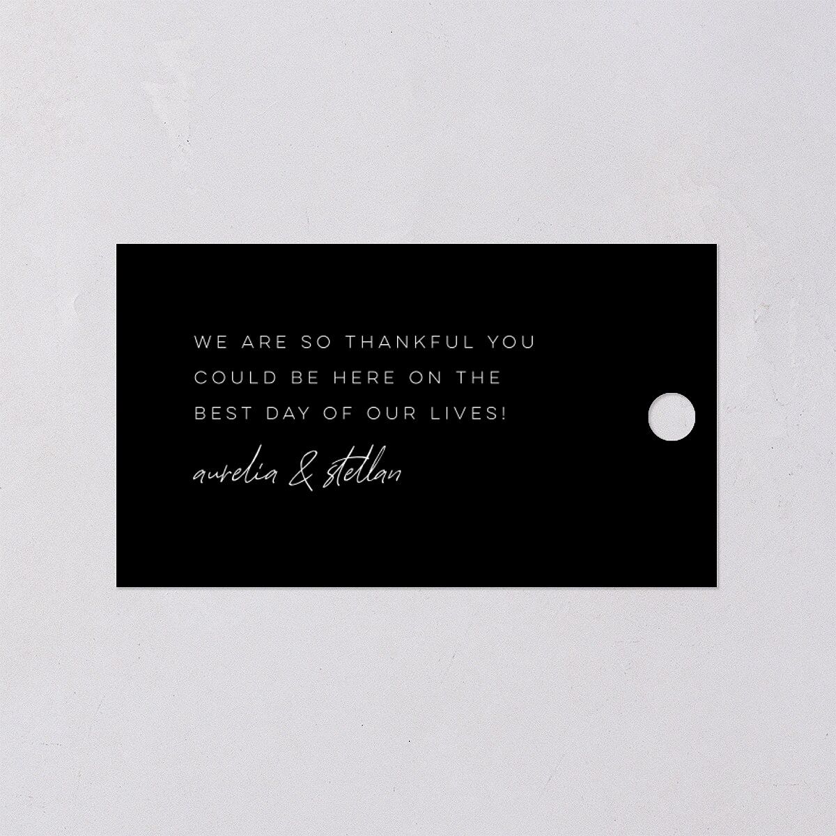 Starry Photo Foil Favor Gift Tags Midnight Gold Signature