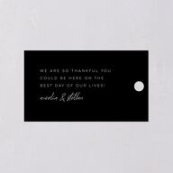 Starry Photo Foil Favor Gift Tags Midnight Gold Signature