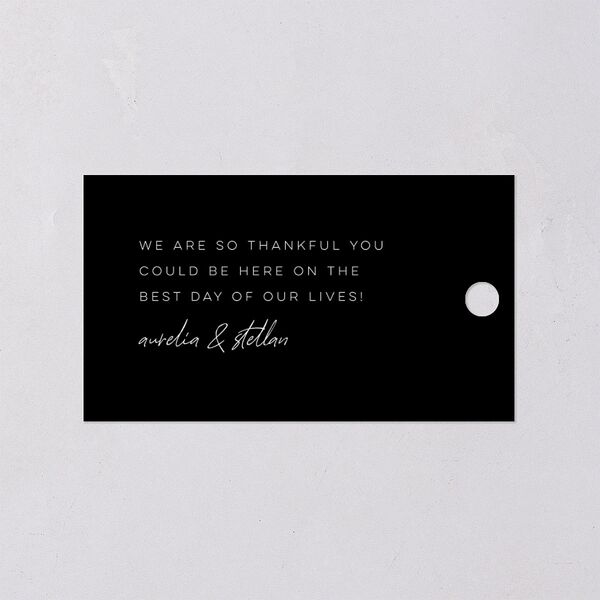 Starry Photo Foil Favor Gift Tags Midnight Gold Signature