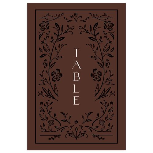 Ornate Storybook Table Numbers Chocolate Signature