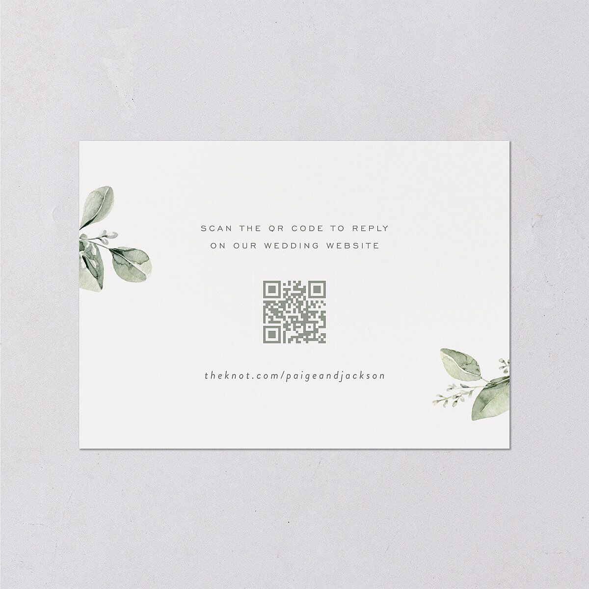 Elegant Pastel Floral Wedding Response Cards Pure White Signature Standard