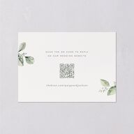 Elegant Pastel Floral Wedding Response Cards Pure White Signature Standard