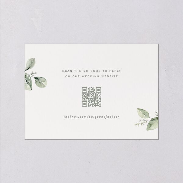Elegant Pastel Floral Wedding Response Cards Pure White Signature Standard
