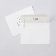 Classic Stack Rehearsal Dinner Invitations Pure White Signature Blank