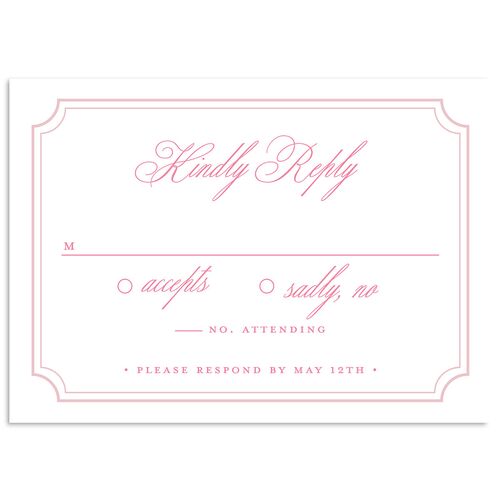 Elegant Eclectic Wedding Response Cards French Blue Signature Standard