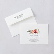 Vibrant Floral Wedding Invitations Deep Claret Signature Blank No