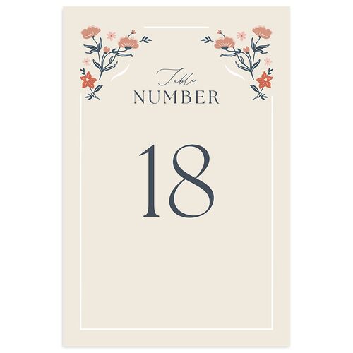 Flora Garden Border Table Numbers Moody Blue Signature