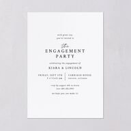 Captured Love Engagement Party Wedding Invitations Pure White Signature Blank No Standard