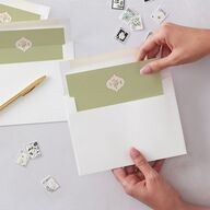 Floral Vintage Lattice Envelope Liners Champagne Standard