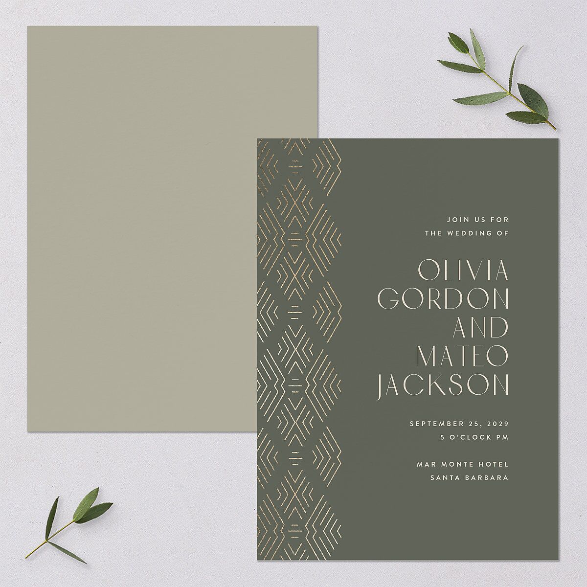 Boho Texture Wedding Invitations — view 1