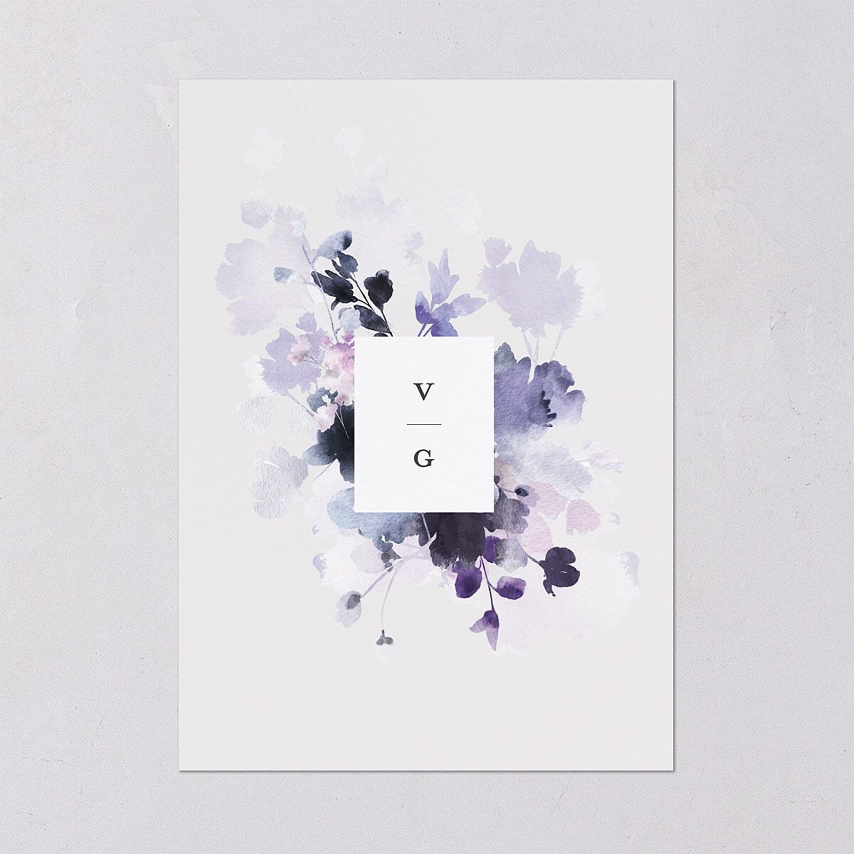 Ethereal Floral Save The Date Cards Sheer Lilac Signature smooth Blank No Standard
