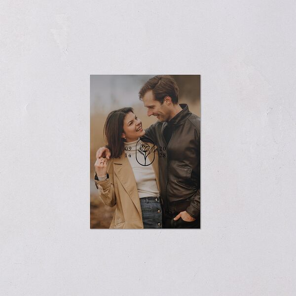 Vintage Romantic Photo QR Code RSVP Cards Medieval Grey Signature Standard