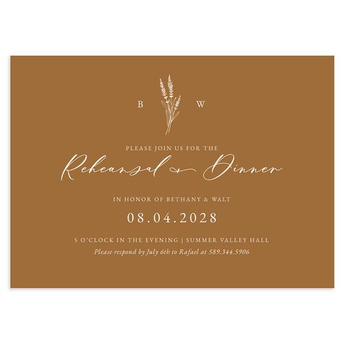Vintage Lavender Rehearsal Dinner Invitations Saddle Signature Blank Standard