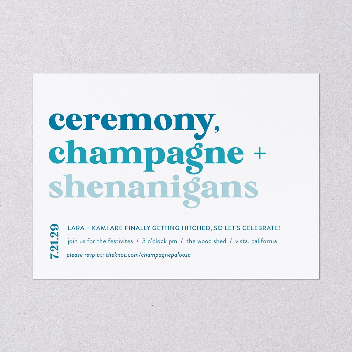 Vibrant Bold Wedding Invitations Cruise Signature Blank No Standard