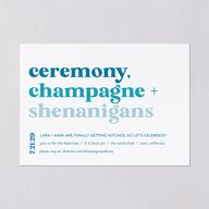 Vibrant Bold Wedding Invitations Cruise Signature Blank No Standard
