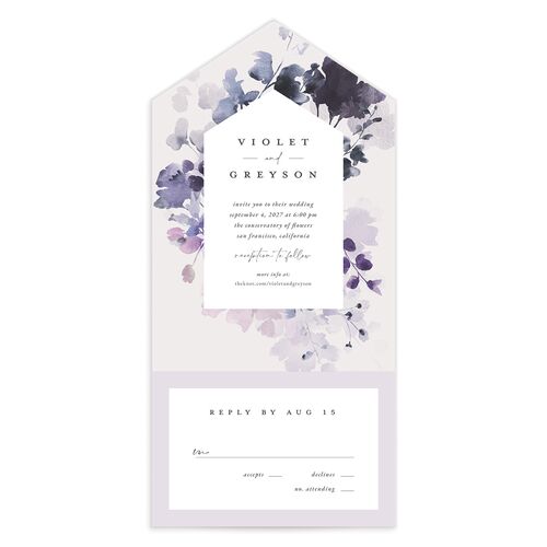 Ethereal Floral All-in-One Wedding Invitations
