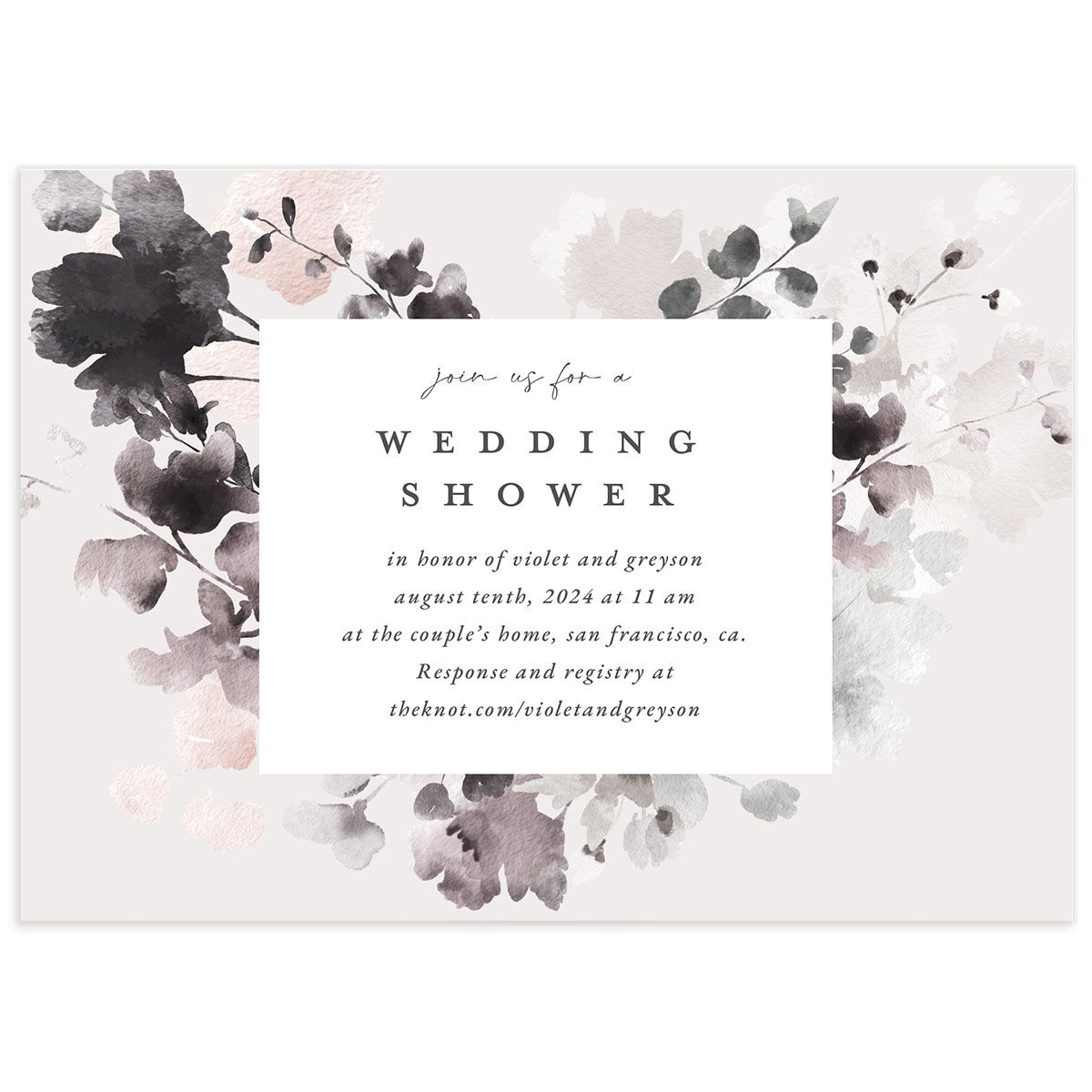 Ethereal Floral Bridal Shower Invitations