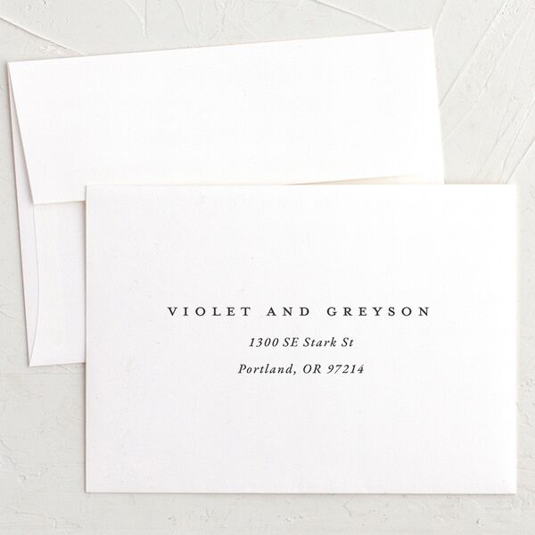 Ethereal Floral Wedding Response Card Standard Envelopes White Standard Sheer Lilac Return Address Signature