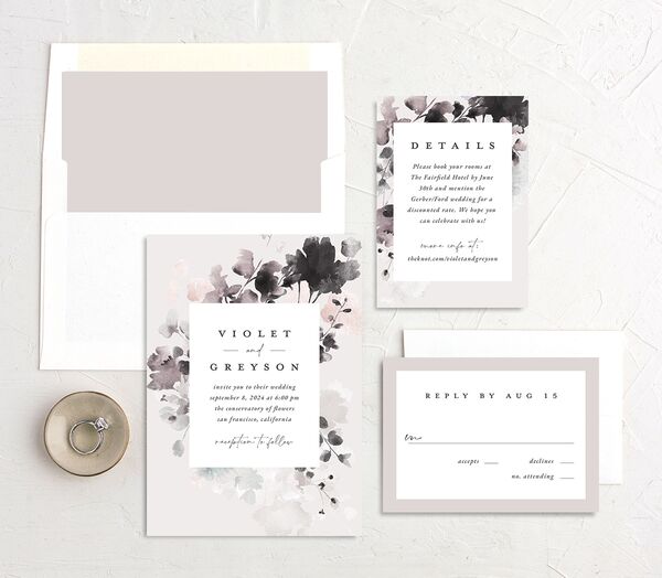 Ethereal Floral Wedding Invitations suite