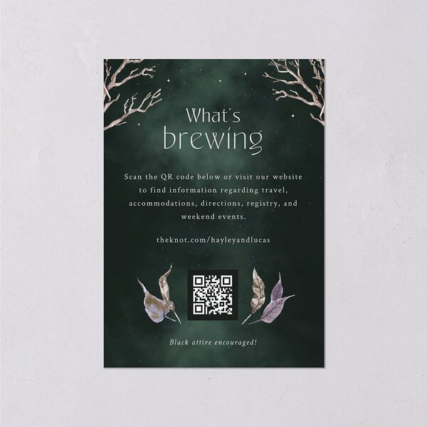 Crystal Forest Wedding Enclosure Cards Hunter Green Signature Standard