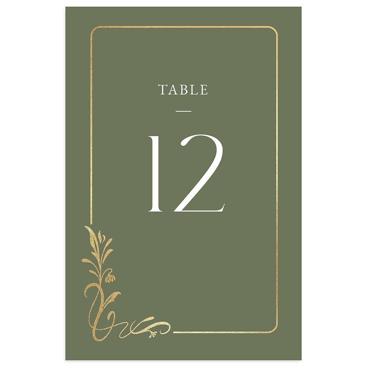 Nouveau Frame Table Numbers