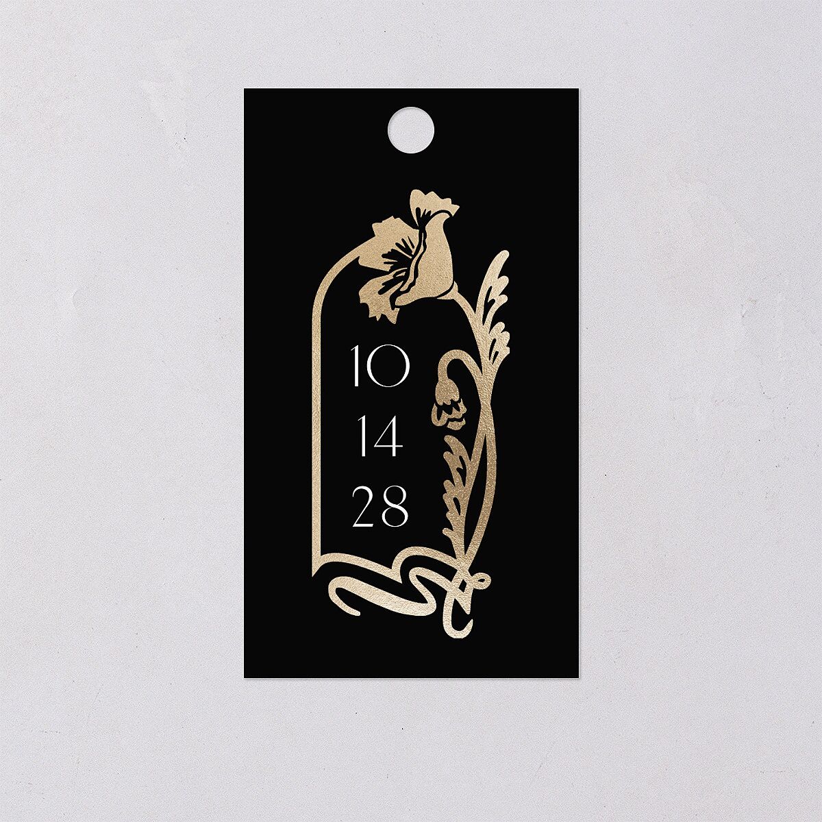 Gilded Nouveau Favor Gift Tags Gold Licorice Signature