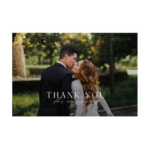 Simple Boho Flowers Thank You Postcards Champagne Postcard