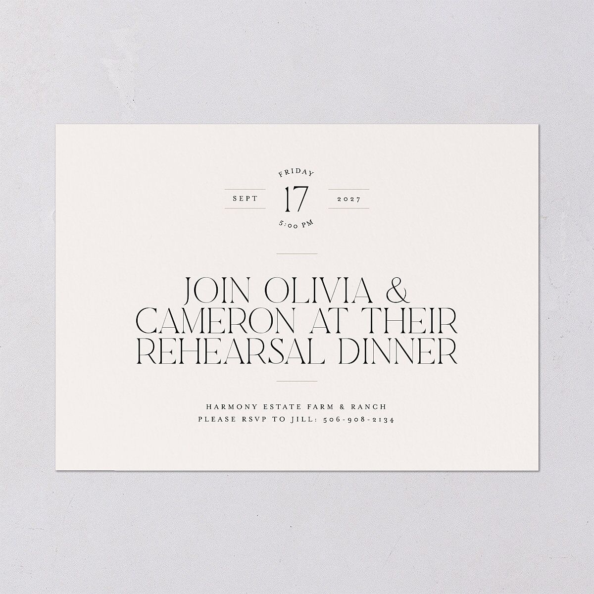 Photo Arch Rehearsal Dinner Invitations Taupe Signature Blank Standard