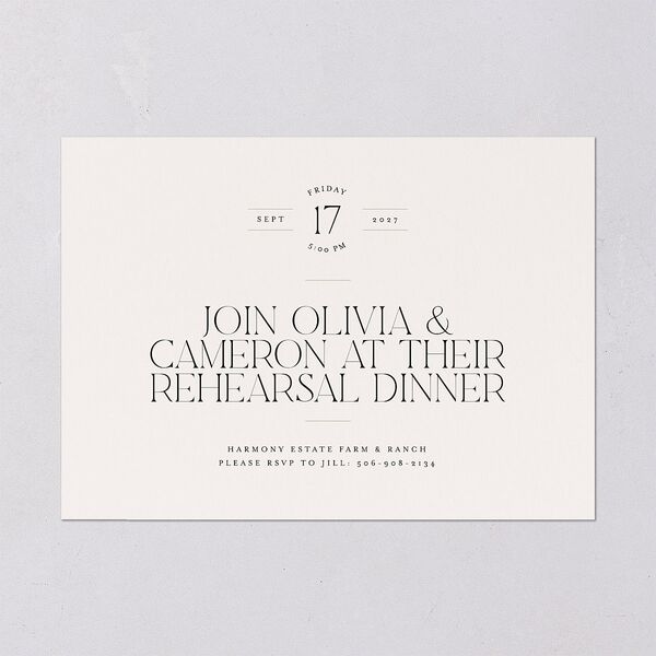 Photo Arch Rehearsal Dinner Invitations Taupe Signature Blank Standard