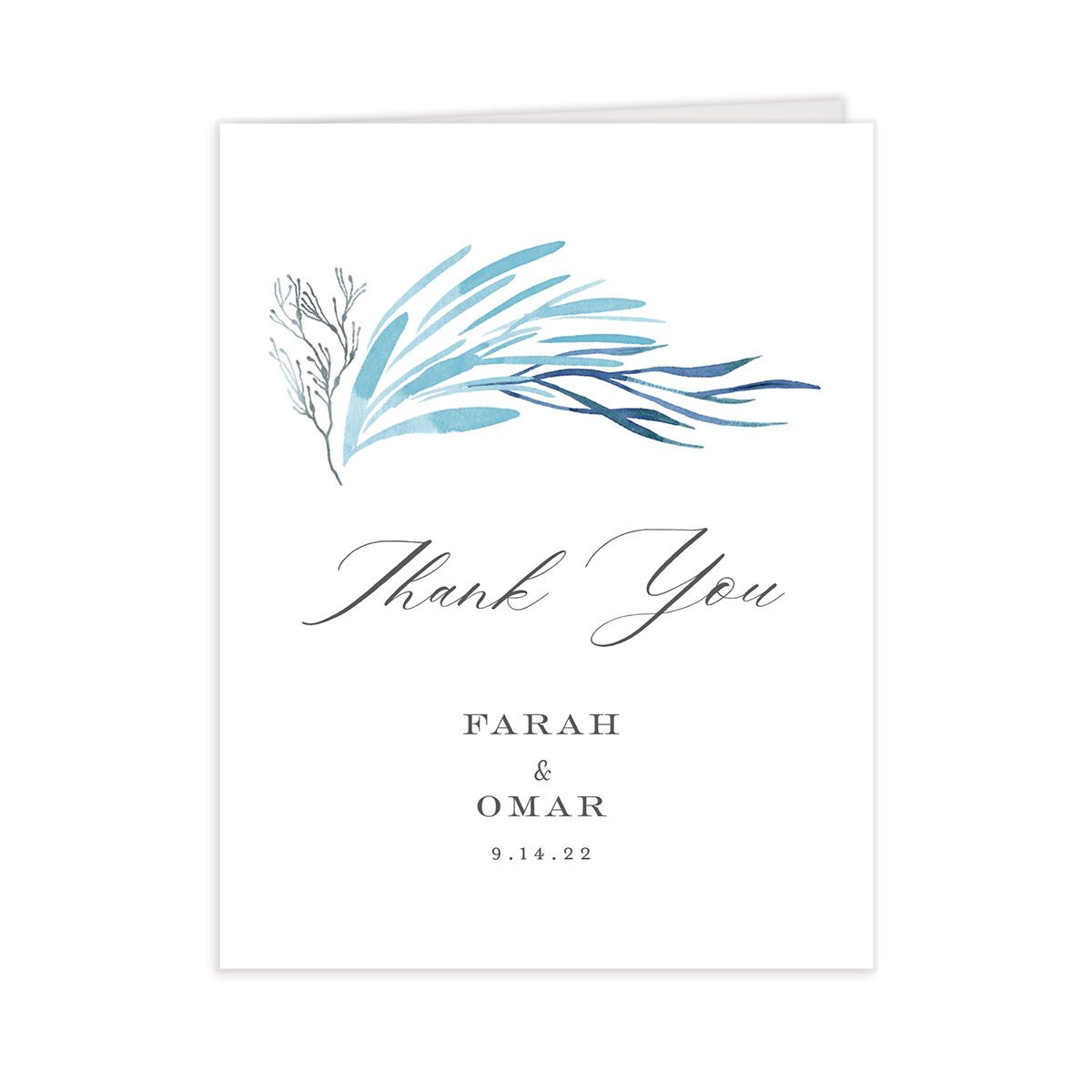 Elegant Beach Thank You Cards