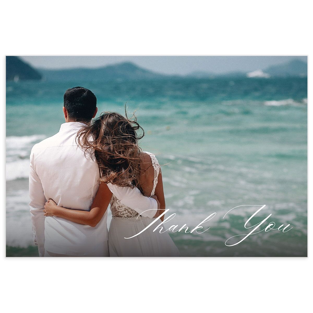 Elegant Beach Thank You Postcards