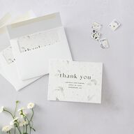 Pressed Leaves Thank You Cards Thyme
