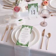 Tropical Leaves Menus Scottish Green Signature